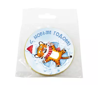 Шоколадная медаль Тигрёнок в снегу (25 г)