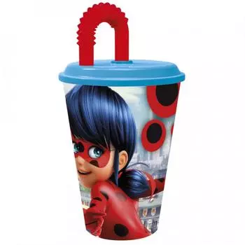 Стакан с соломинкой Леди Баг (спортивный) (430 мл)