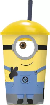 Стакан с соломинкой Миньоны (400 мл)