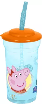Стакан с соломинкой Свинка Пеппа (460 мл)