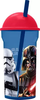 Стакан с соломинкой Звёздные войны: Классика (прозрачный пластиковый) (460 мл)