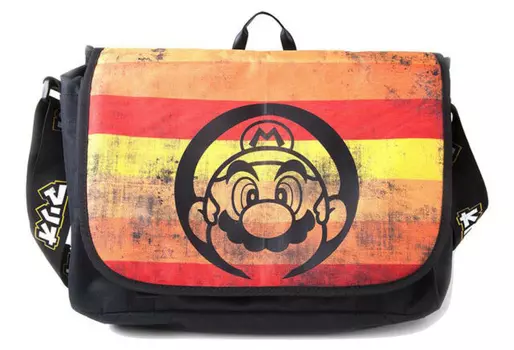 Сумка Nintendo: Super Mario Retro Striped Messenger Bag