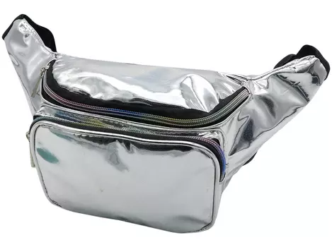 Сумка поясная Bright Shine (серебристая)