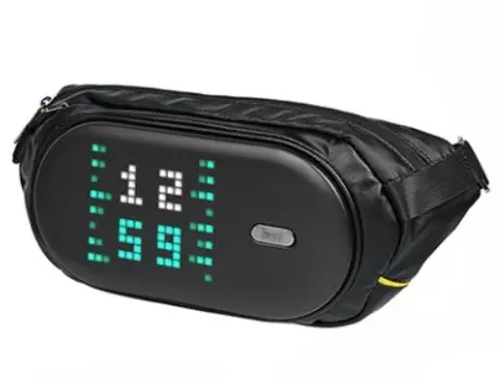 Сумка поясная Divoom Pixoo-C с пиксельным экраном (чёрная)