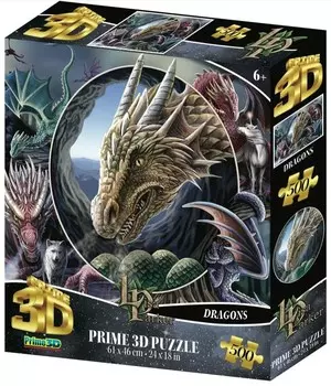 Super 3D Puzzle: Коллаж Драконы (500 элементов)