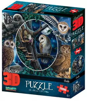 Super 3D Puzzle: Совы (Owls) (500 элементов)
