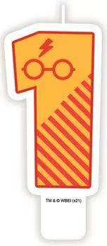 Свеча для торта Harry Potter: Chibi – Цифра 1 (с рисунком в блистере)