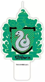 Свеча для торта Harry Potter: Chibi – Герб (зелёная в блистере)