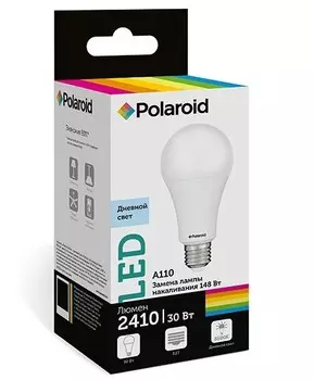 Светодиодная лампа Polaroid 220V A110 30W 6500K E27 2410lm