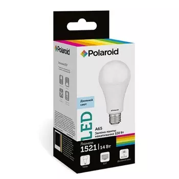 Светодиодная лампа Polaroid 220V A65 14W 6500K E27 1521lm