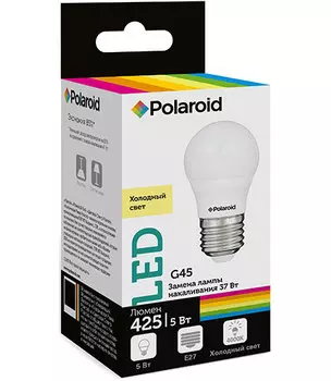 Светодиодная лампа Polaroid 220V G45 5W 4000K E27 425lm
