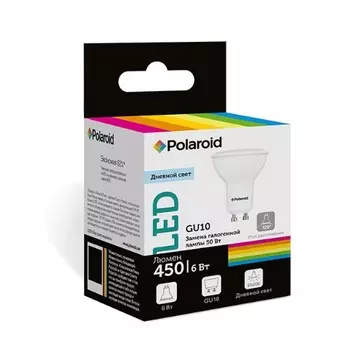 Светодиодная лампа Polaroid 220V GU10 6W 6500K GU10 450lm