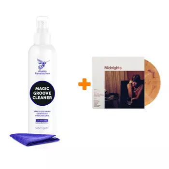 SWIFT TAYLOR Midnights Blood Moon Marbled Vinyl LP + Спрей для очистки LP с микрофиброй 250мл Набор