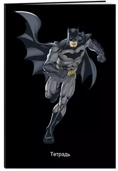 Тетрадь Бэтмен: Чёрная (48 листов, клетка)