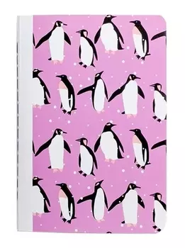 Тетрадь Пингвины А5 в клетку