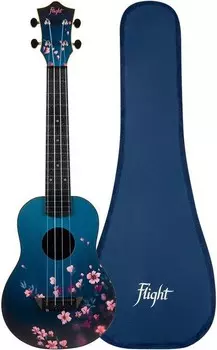 Укулеле концерт Travel Flight TUC-32 SAKURA – рисунок Сакура + чехол (чёрная)