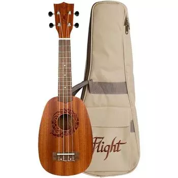 Укулеле сопрано Flight NUP310 PINEAPPLE, форма Ананас – рисунок Акула