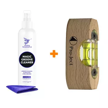 Уровень Level It + Спрей для очистки LP с микрофиброй 250мл Набор