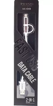 USB кабель Marvo UC-049 для iPhone/iPad/iPod (белый)