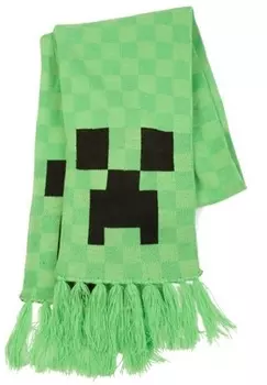 Вязаный шарф Minecraft. Creeper Scarf