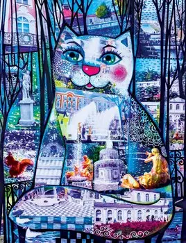 Wooden Puzzles: Кот-Петергоф