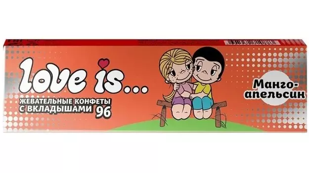 Жевательная конфета Love Is: Вкус Манго-апельсин (20 г)