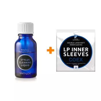 Жидкость для игл Shine 12мл + Конверты внутренние COEX для грампластинок 12" 25шт Набор