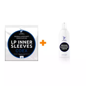 Жидкость моющая для чистки винила 500мл + Конверты внутренние COEX для грампластинок 12" 25шт Набор