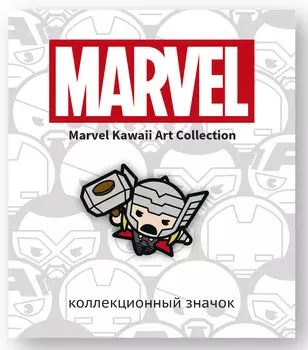 Значок деревянный Marvel Kawaii: Тор