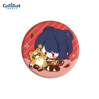 Значок Genshin Impact: Chibi Exquisite – Delicacy Xiangling Cloth Badge
