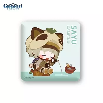 Значок Genshin Impact: Go Camping! Series – Sayu Square Can Badge