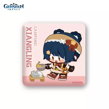 Значок Genshin Impact: Go Camping! Series – Xiangling Square Can Badge