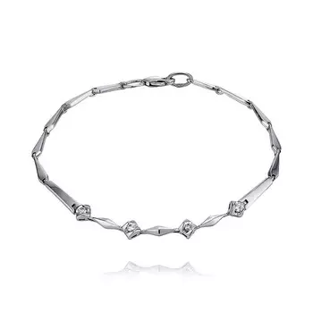 Браслет из белого золота 585 пробы с бриллиантом