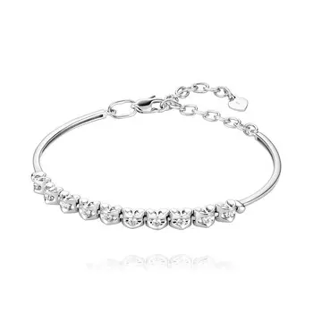 Браслет из белого золота 585 пробы с бриллиантом