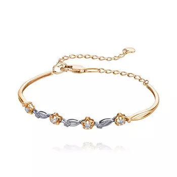 Браслет из красного золота 585 пробы с бриллиантом