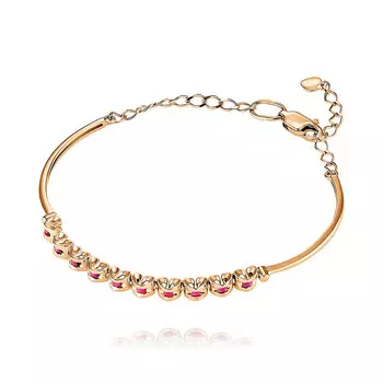 Браслет из красного золота 585 пробы с рубином