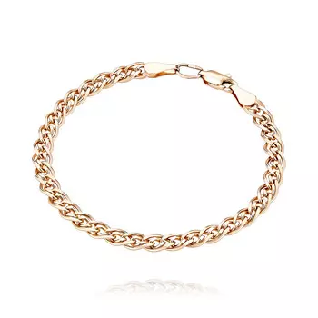 Браслет, плетение Нонна из красного золота 585 пробы