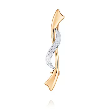 Брошь из красного золота 585 пробы