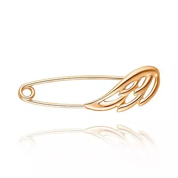 Брошь из красного золота 585 пробы