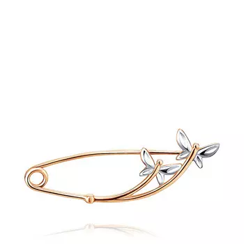 Брошь из красного золота 585 пробы