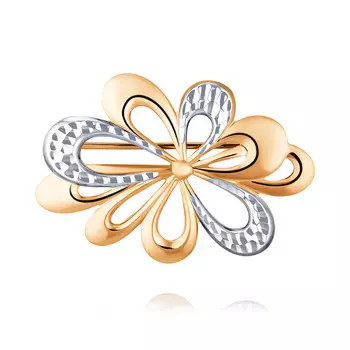 Брошь из красного золота 585 пробы