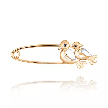 Брошь из красного золота 585 пробы