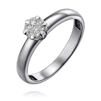 Кольцо из белого золота 585 пробы с бриллиантом