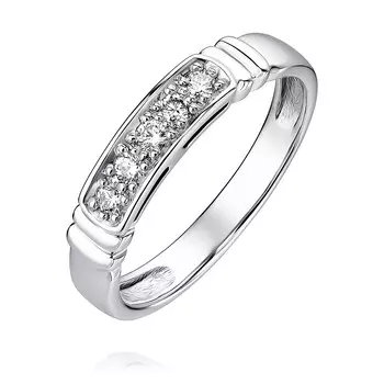 Кольцо из белого золота 585 пробы с бриллиантом