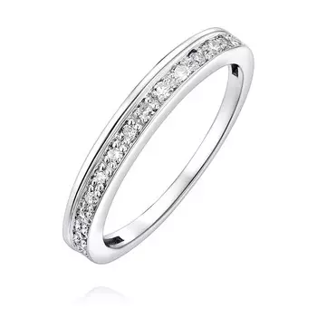 Кольцо из белого золота 585 пробы с бриллиантом