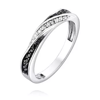 Кольцо из белого золота 585 пробы с бриллиантом