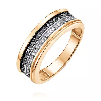 Кольцо из красного золота 585 пробы с бриллиантом