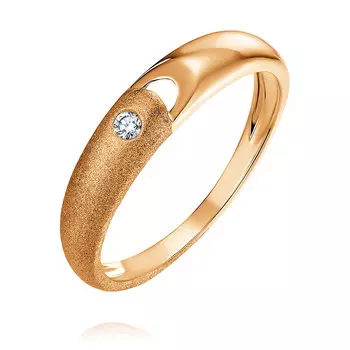 Кольцо из красного золота 585 пробы с бриллиантом