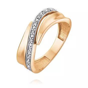 Кольцо из красного золота 585 пробы с бриллиантом