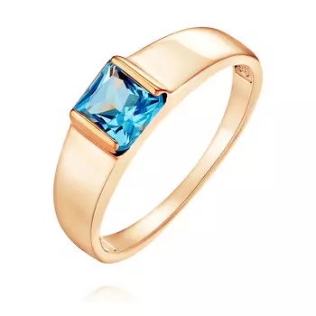 Кольцо из красного золота 585 пробы с топазом